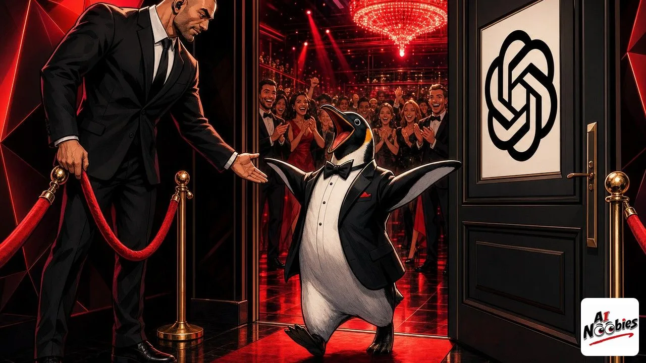 ChatGPT for Linux welcomed past the velvet rope as a penguin in a tuxedo